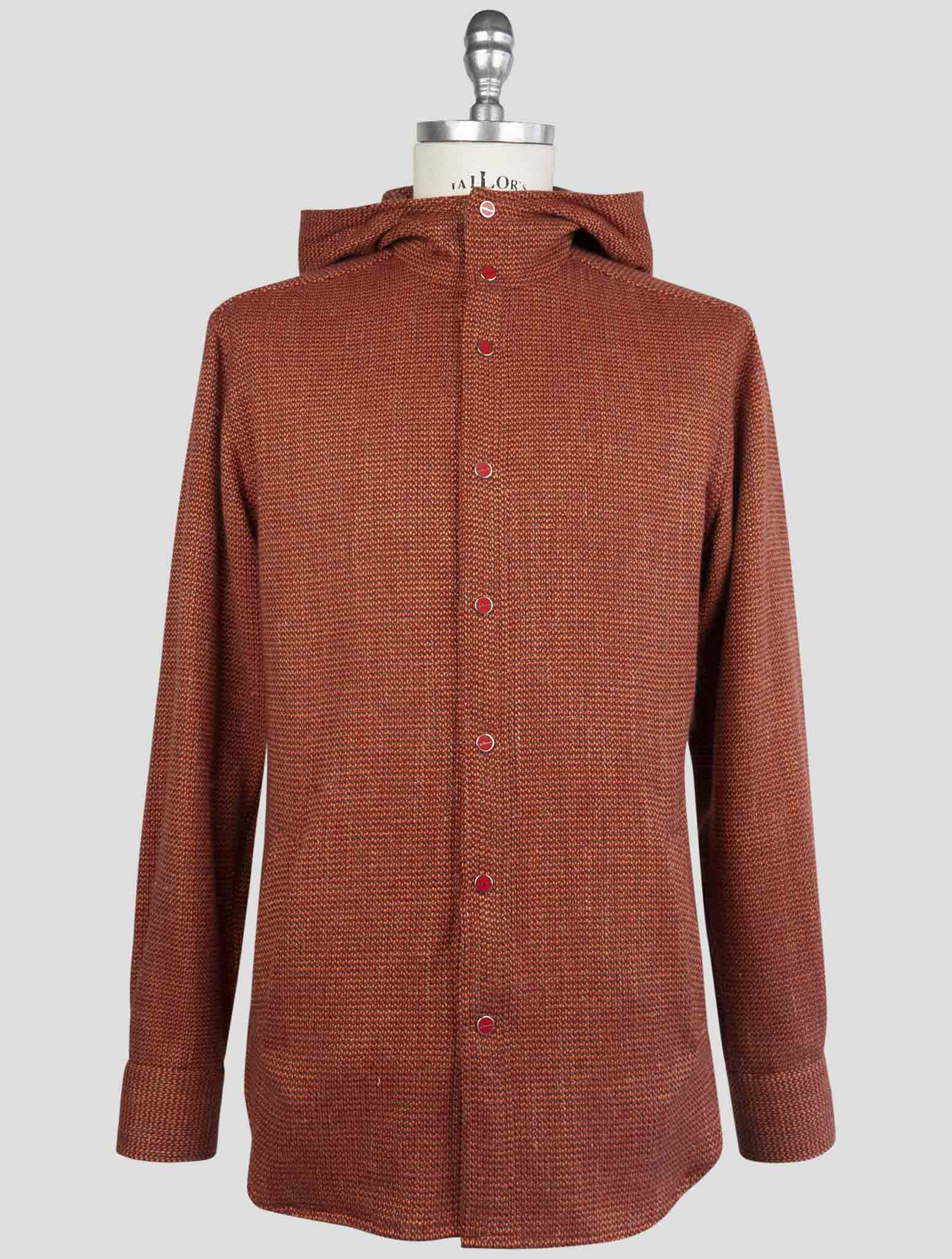Kiton Orange Cashmere Virgin wool Silk Linen Shirt Mariano