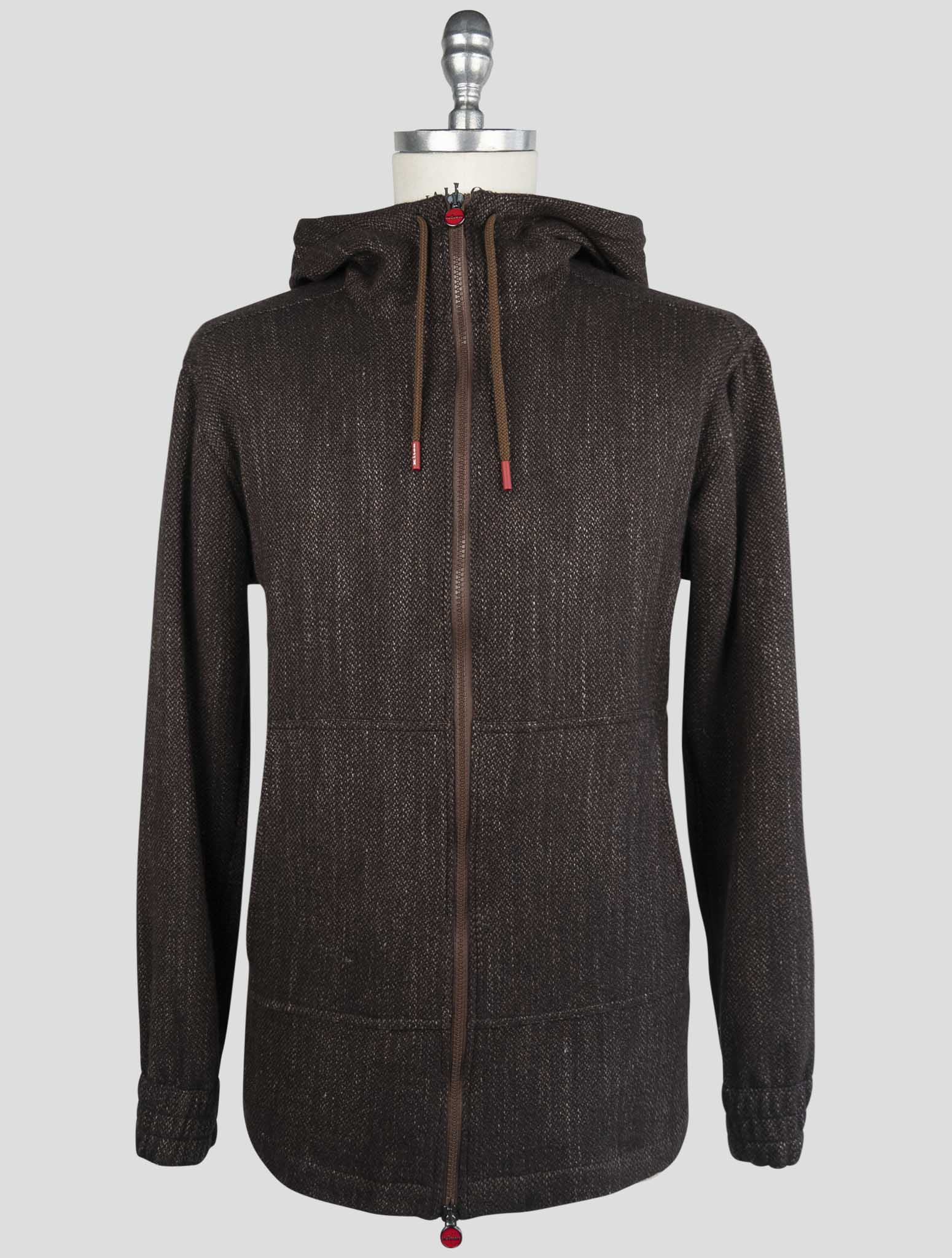 Kiton Brown Cashmere Virgin wool Silk Linen Shirt Umbi