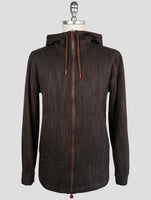 Kiton Brown Cashmere Virgin wool Silk Linen Shirt Umbi
