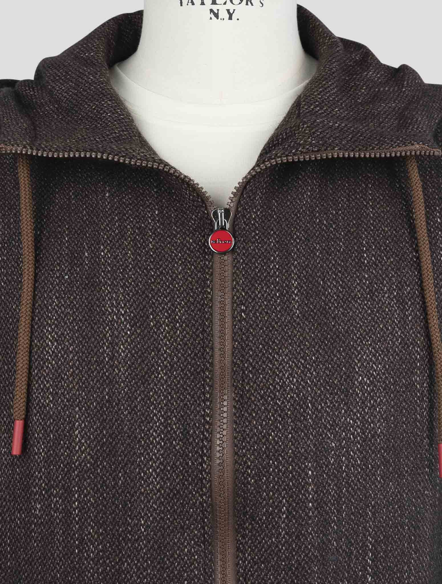 Kiton Brown Cashmere Virgin wool Silk Linen Shirt Umbi