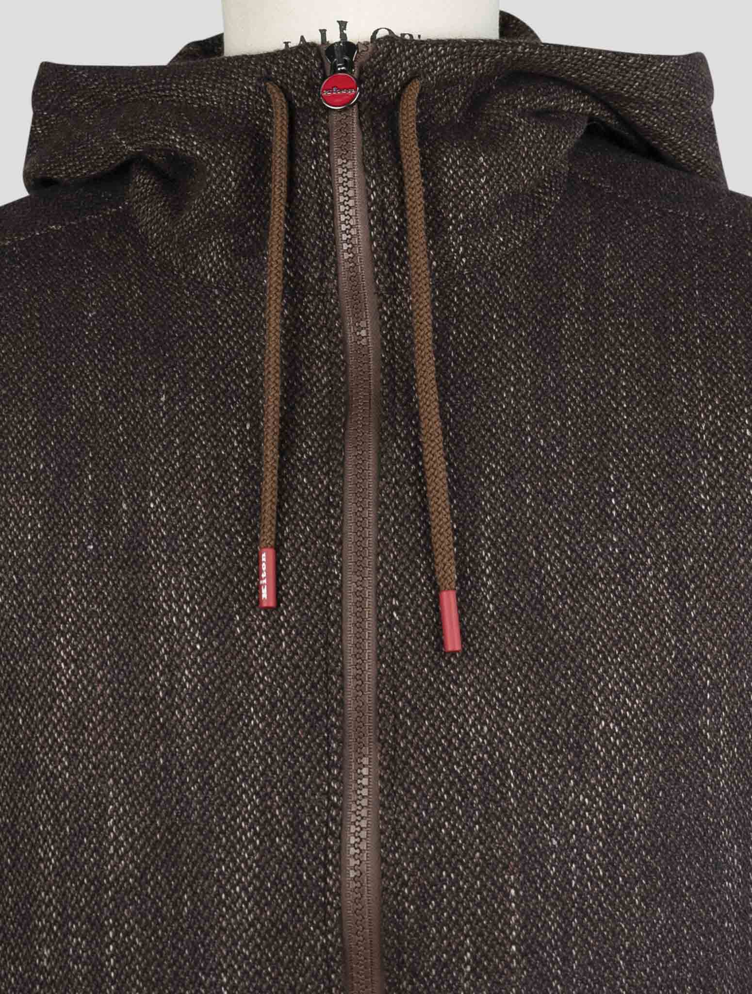 Kiton Brown Cashmere Virgin wool Silk Linen Shirt Umbi