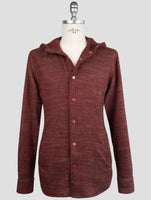 Kiton Burgundy Cashmere Virgin wool Silk Linen Shirt Mariano