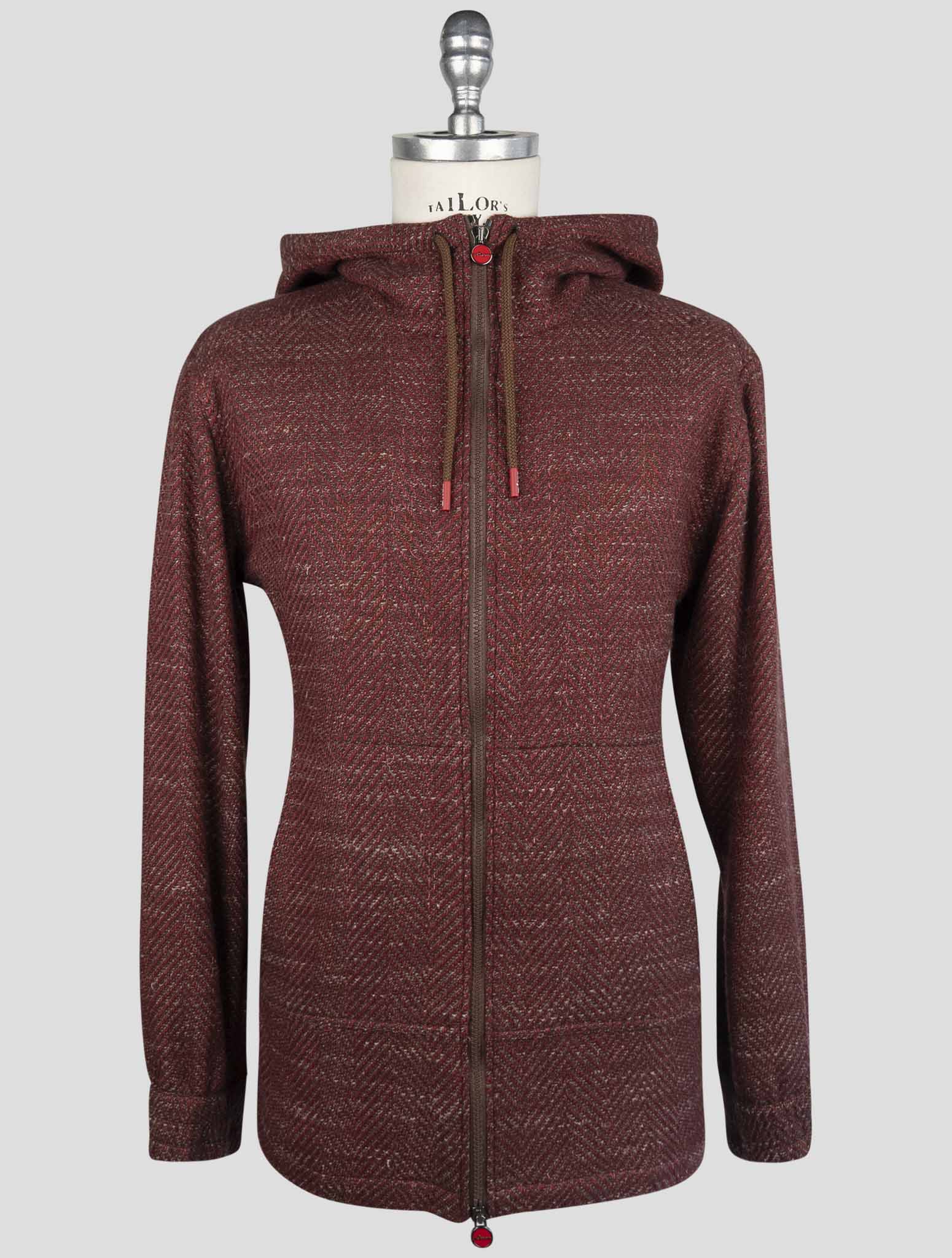 Kiton Burgundy Cashmere Virgin wool Silk Linen Shirt Umbi
