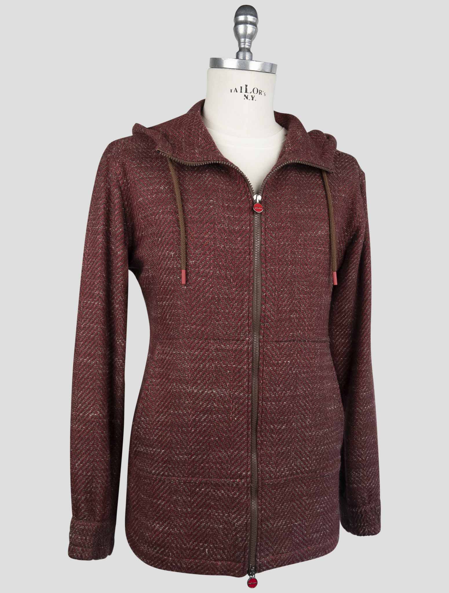 Kiton Burgundy Cashmere Virgin wool Silk Linen Shirt Umbi