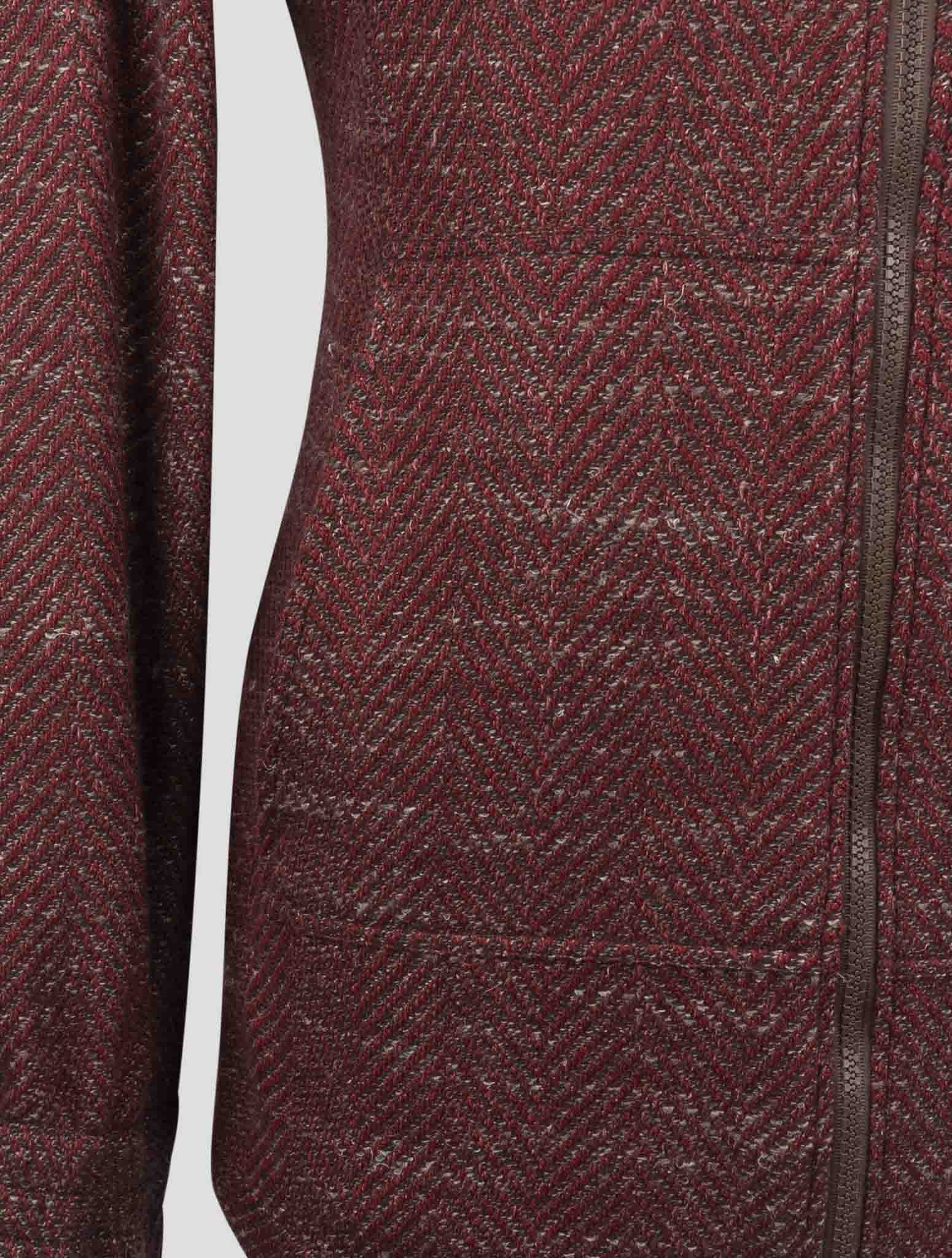 Kiton Burgundy Cashmere Virgin wool Silk Linen Shirt Umbi