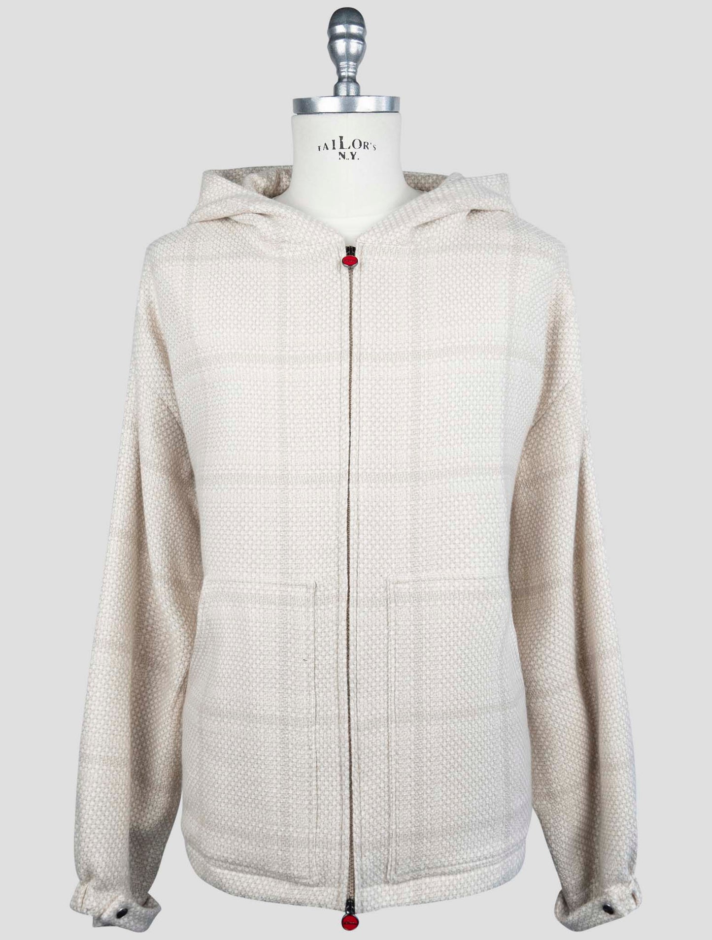 Kiton Beige Cashmere Virgin wool Silk Linen Sweater