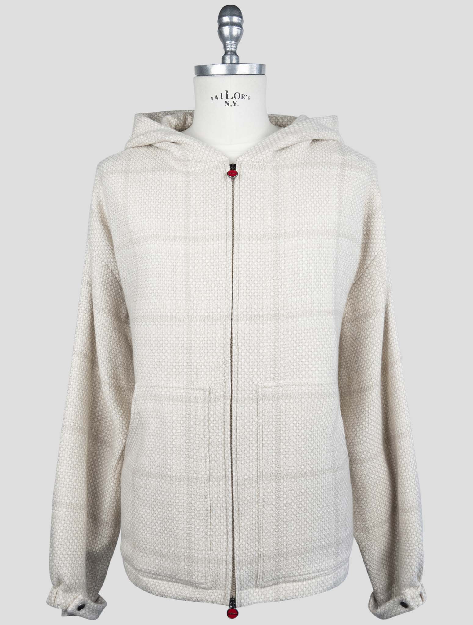 Kiton Beige Cashmere Virgin wool Silk Linen Sweater