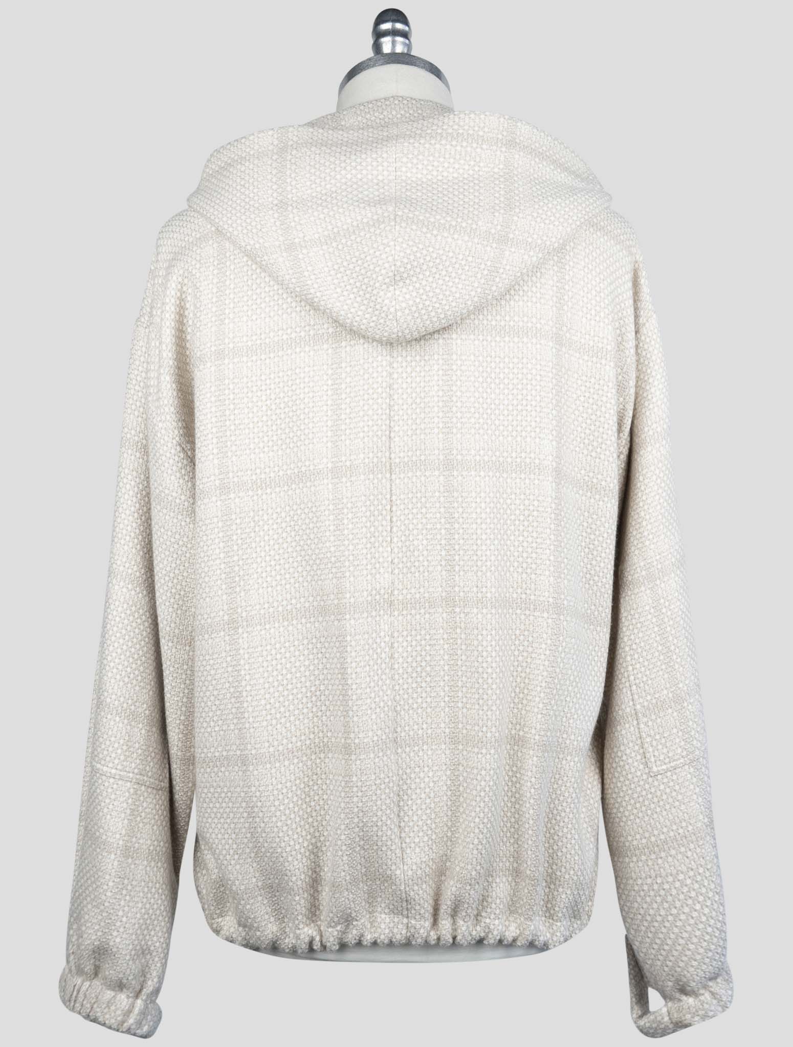 Kiton Beige Cashmere Virgin wool Silk Linen Sweater