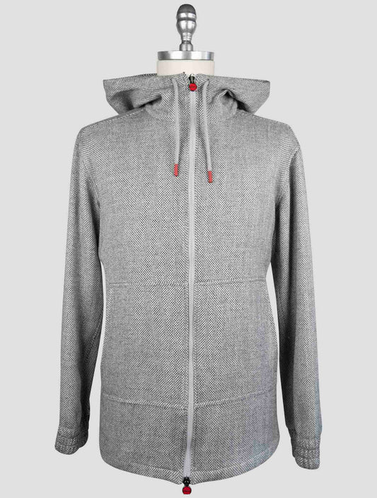 Kiton Gray Cashmere Virgin wool Silk Linen Shirt Umbi