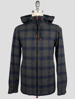 Kiton Gray Blue Virgin Wool Silk Linen Shirt Umbi