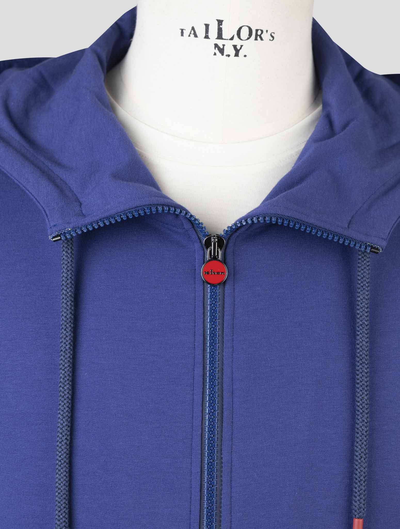 Kiton Blue Cotton Shirt Umbi