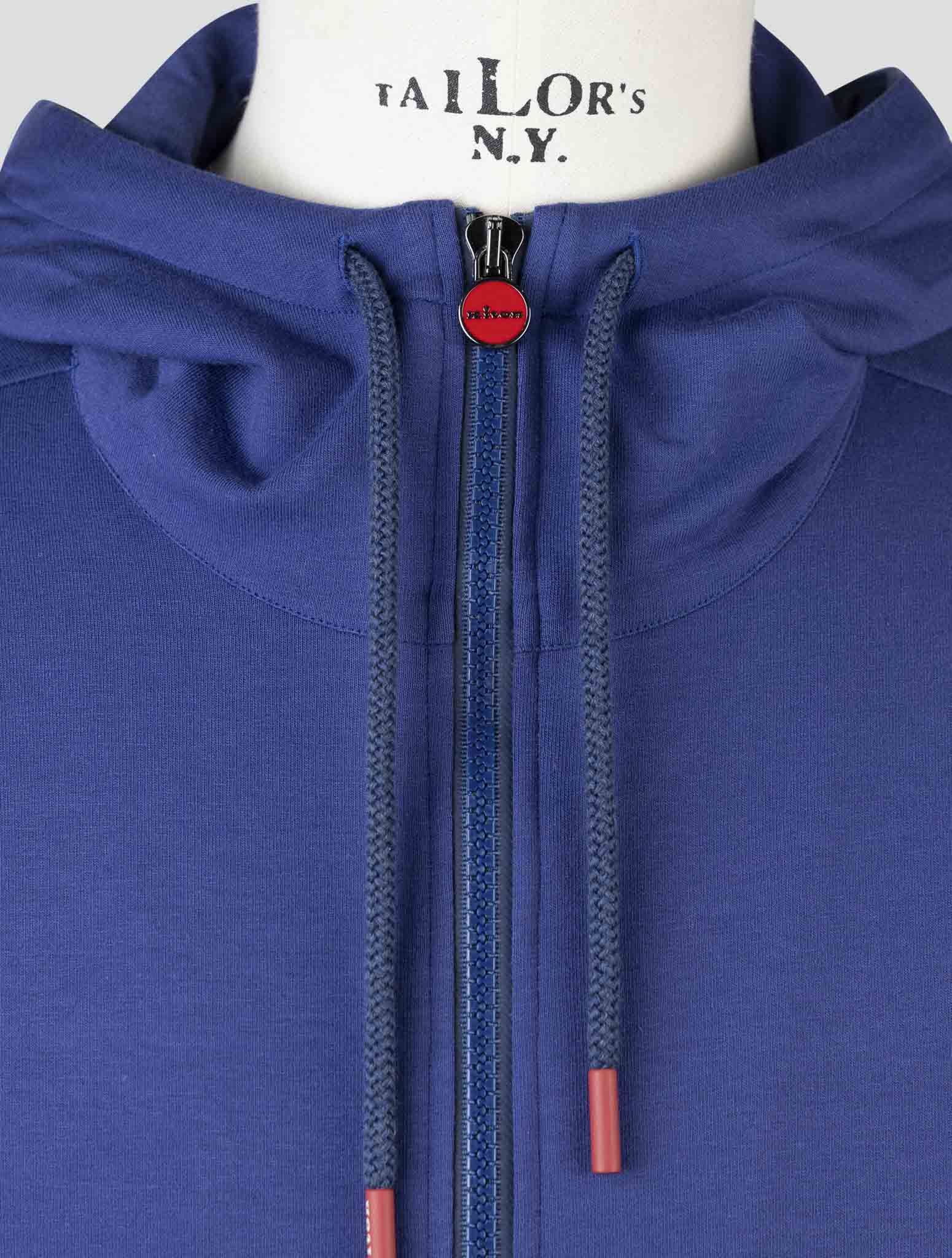 Kiton Blue Cotton Shirt Umbi