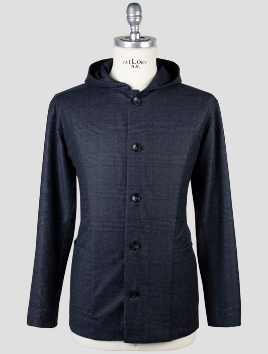 Kiton Blue Wool Cashmre Shirt Luca