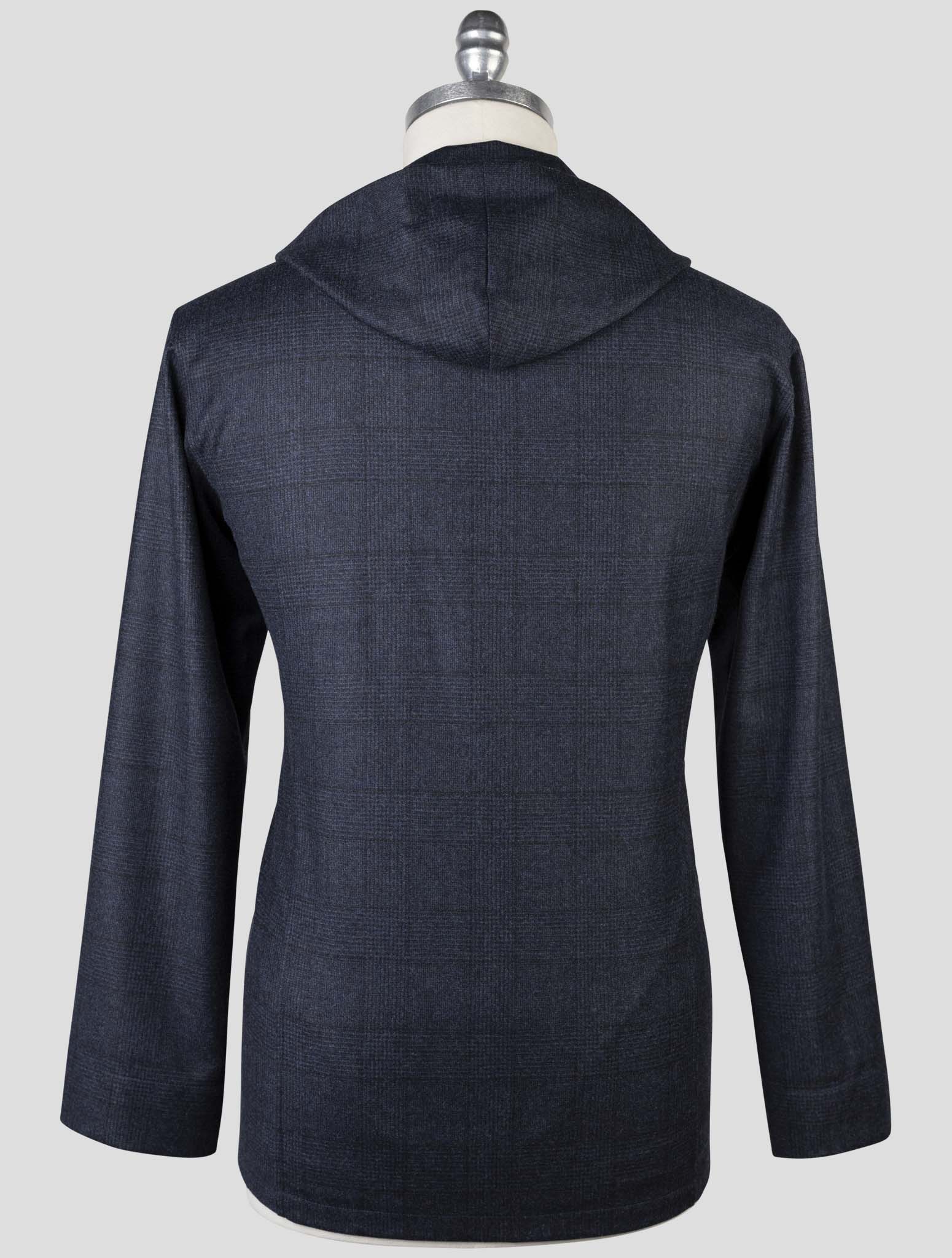 Kiton Blue Wool Cashmre Shirt Luca