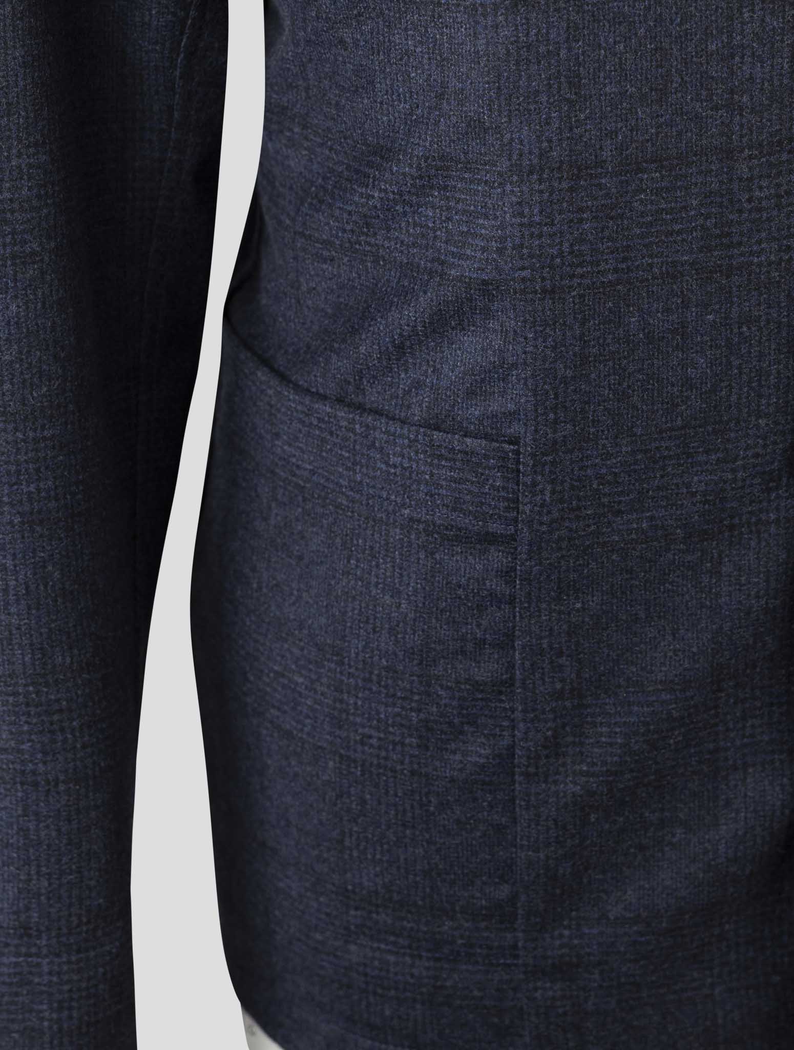 Kiton Blue Wool Cashmre Shirt Luca