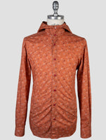 Kiton Orange Cotton Shirt Mariano