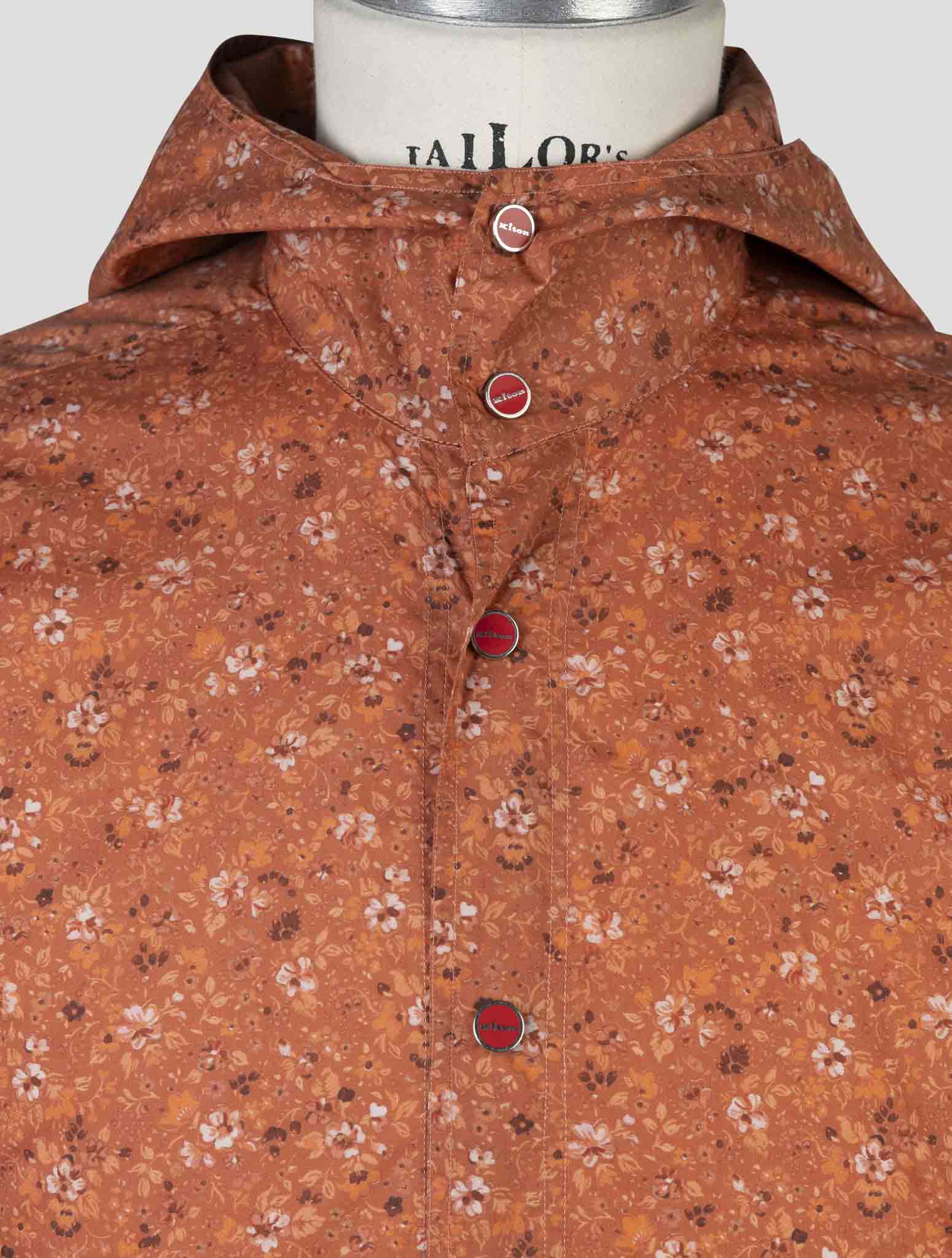 Kiton Orange Cotton Shirt Mariano