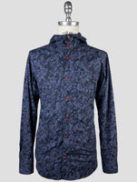 Kiton Blue Cotton Shirt Mariano