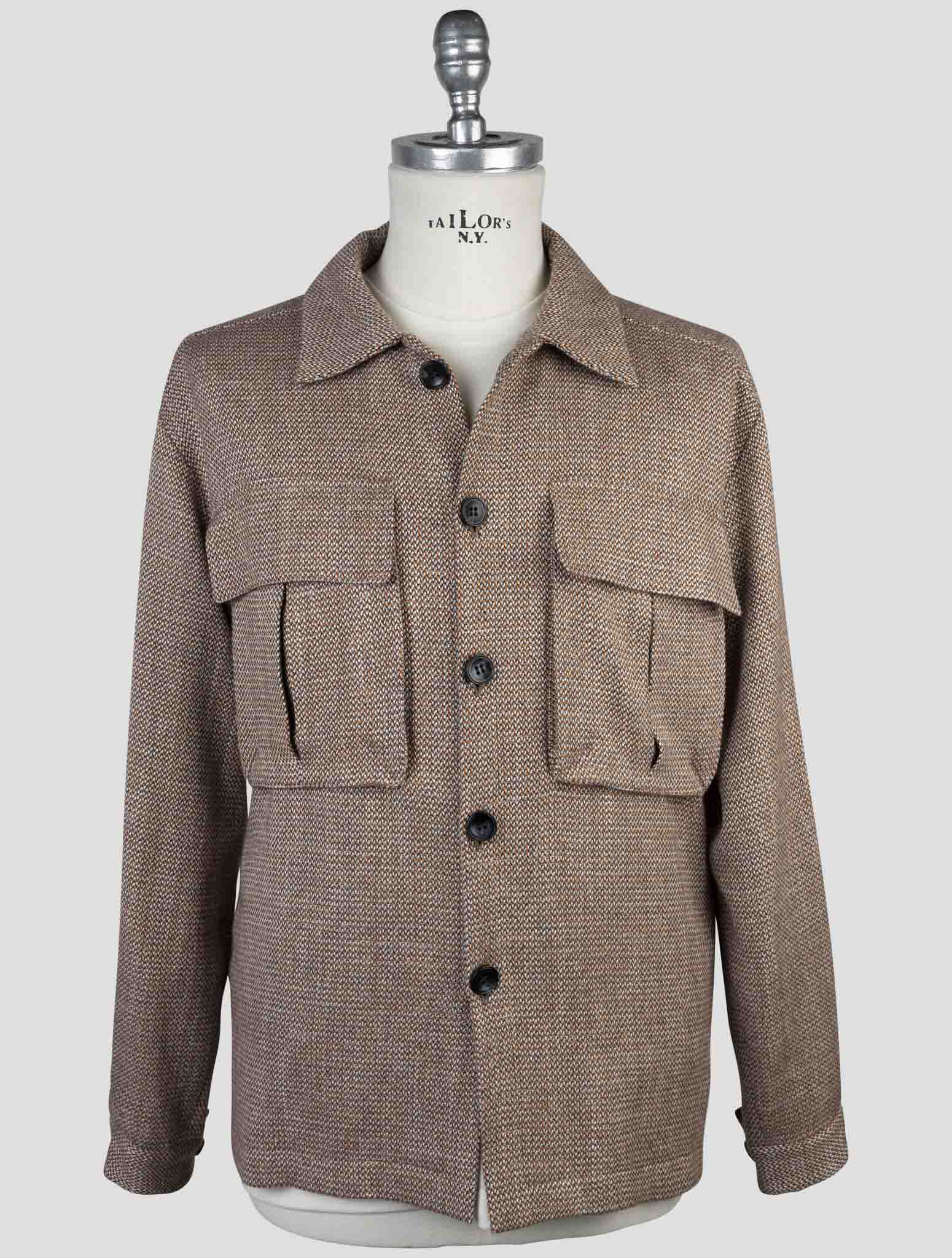 Kiton Multicolor Cashmere Virgin Wool Silk Linen Overshirt