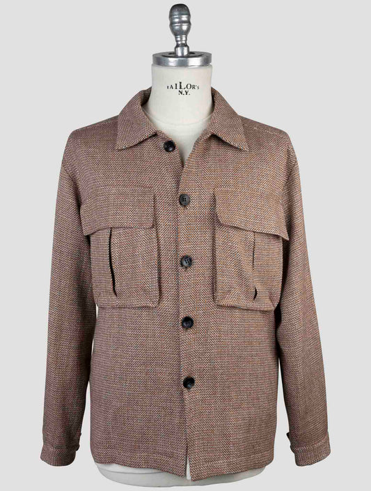 Kiton Multicolor Cashmere Virgin Wool Silk Linen Overshirt