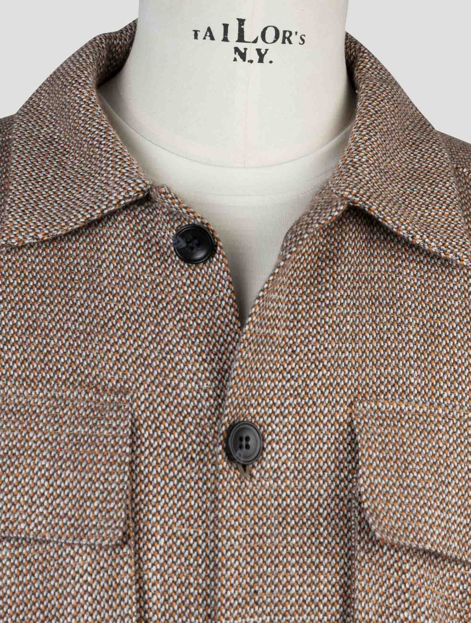 Kiton Multicolor Cashmere Virgin Wool Silk Linen Overshirt