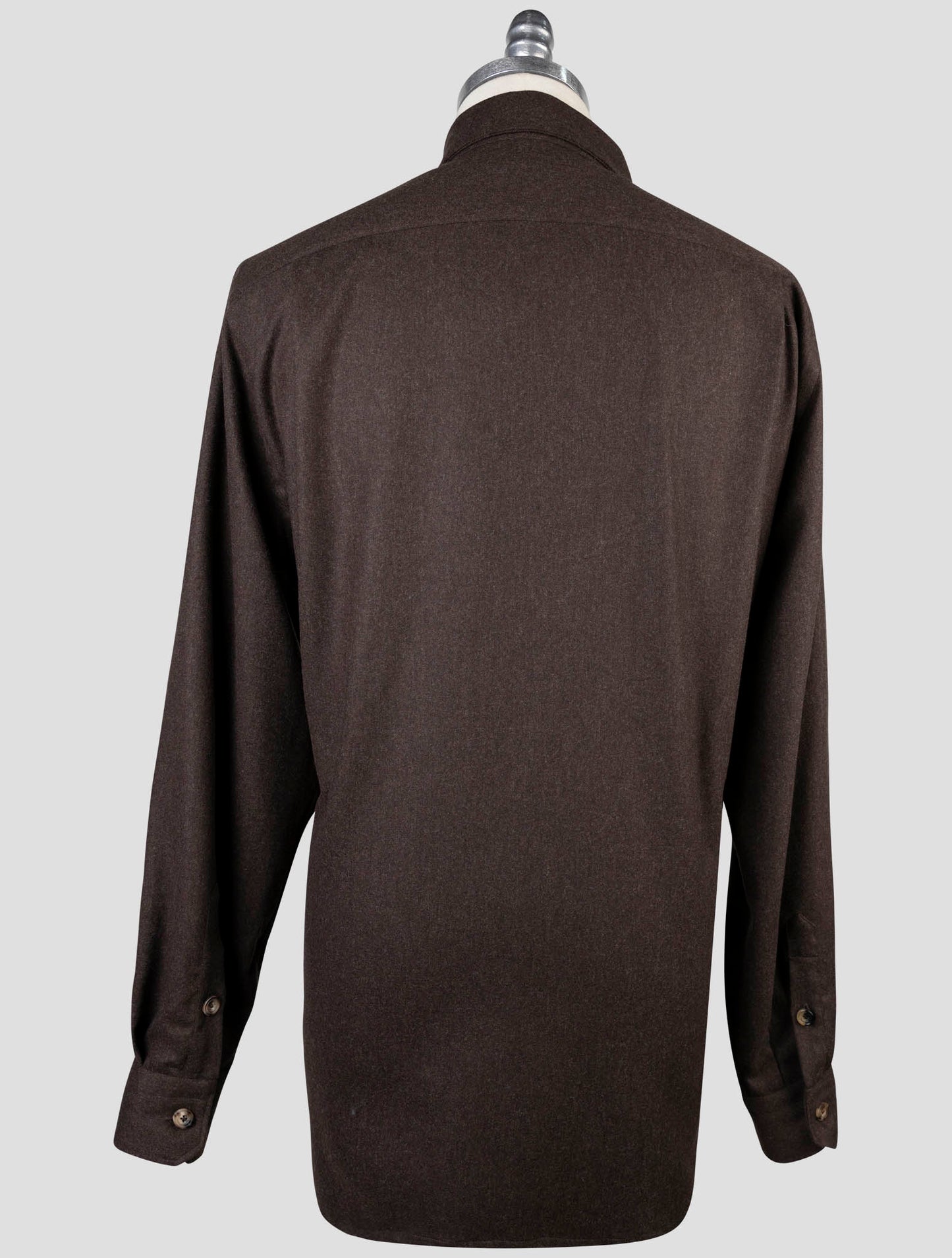 Kiton Brown Wool Pa Ea Shirt