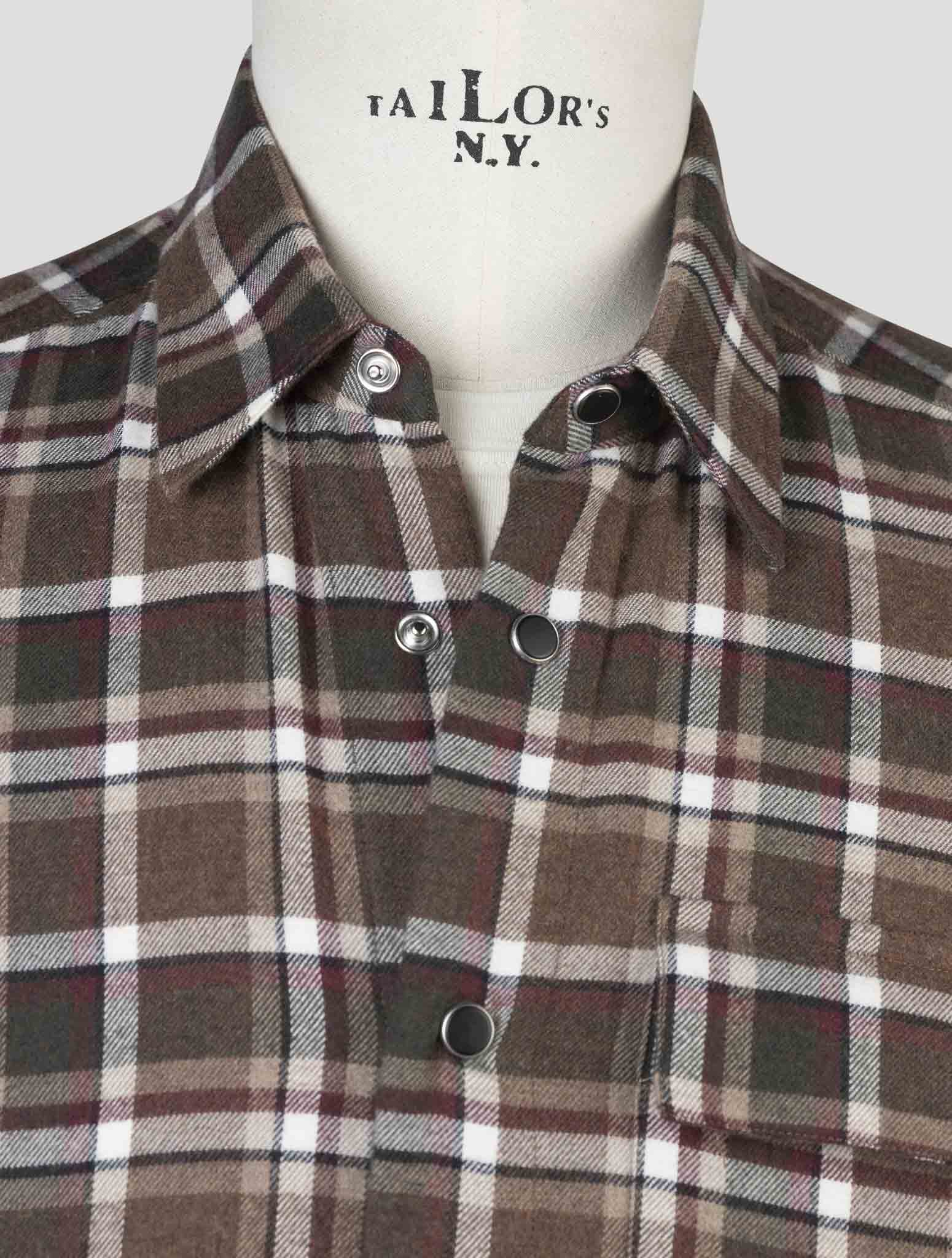 Kiton Brown Cotton Shirt Buba