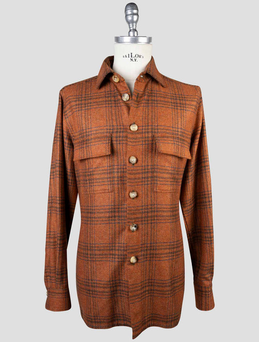 Kiton Orange Cashmere Shirt