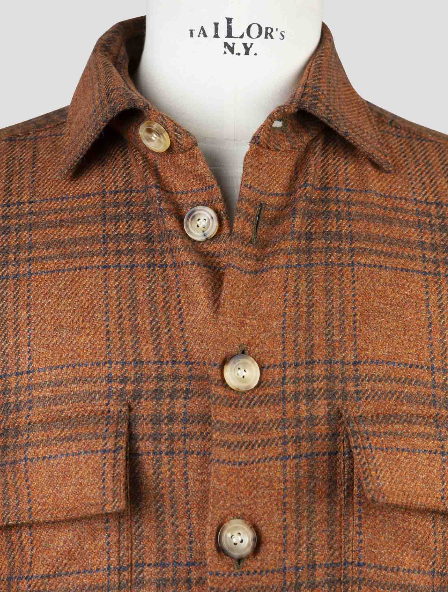 Kiton Orange Cashmere Shirt