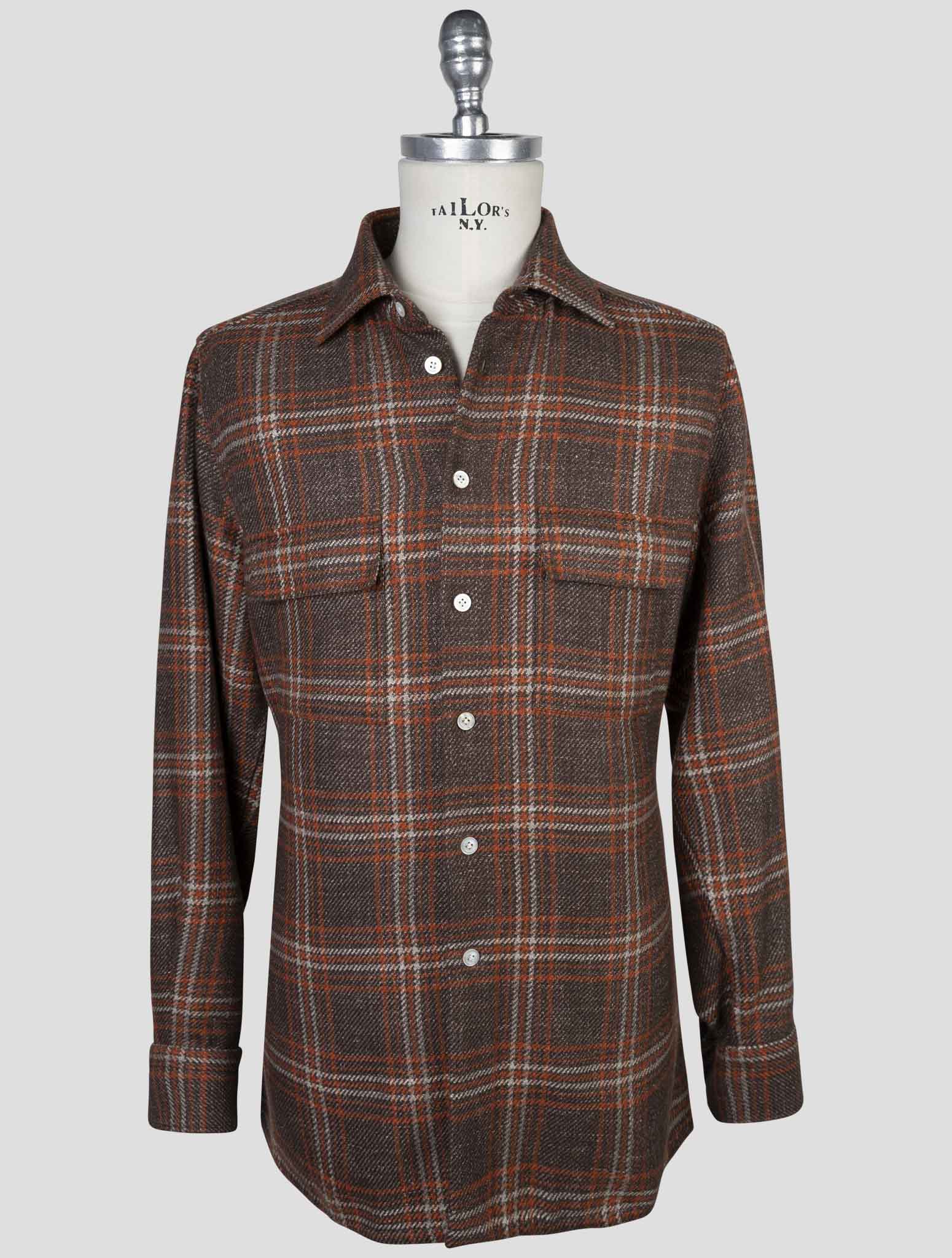 Kiton Multicolor Cashmere Virgin Wool Silk Linen Shirt