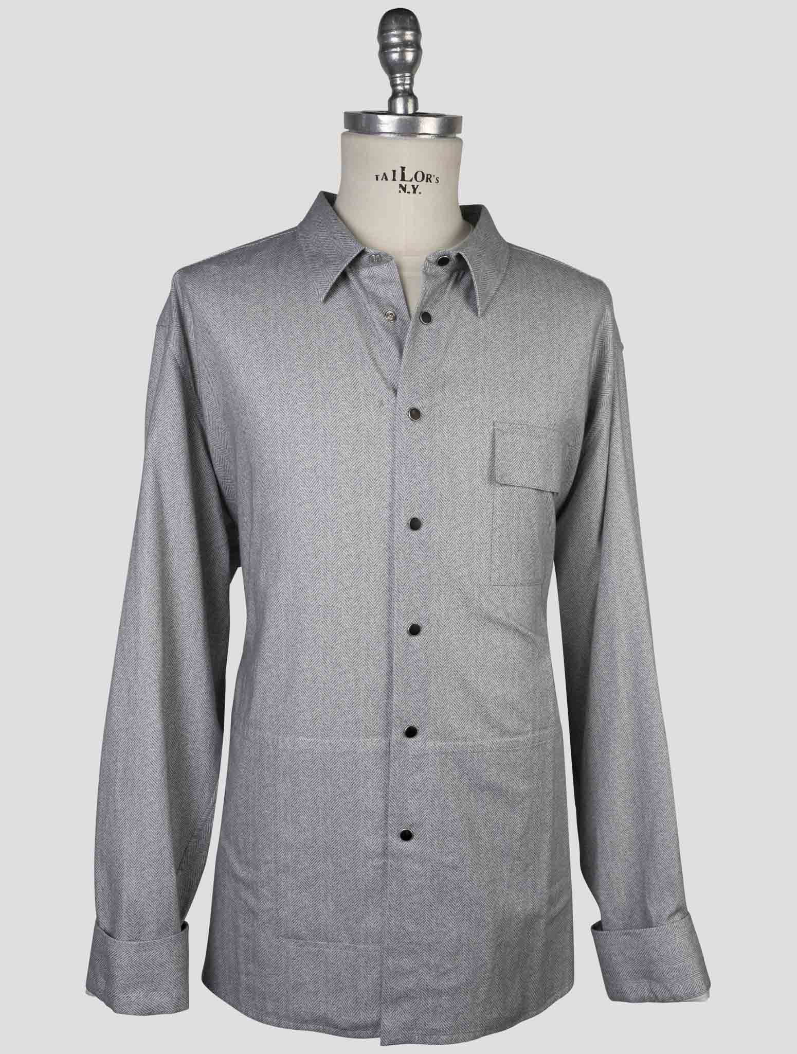 Kiton Light Blue Cotton Shirt