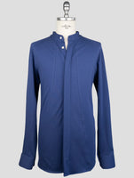 Kiton Blue Cotton Shirt