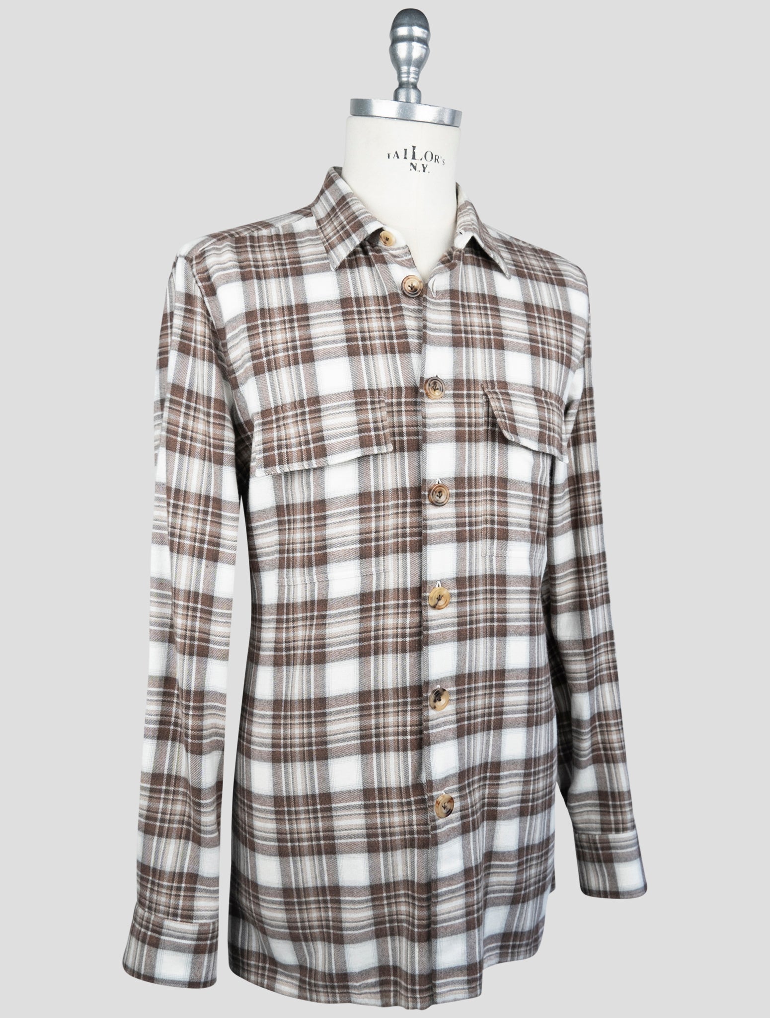 Kiton Multicolor Cotton Shirt