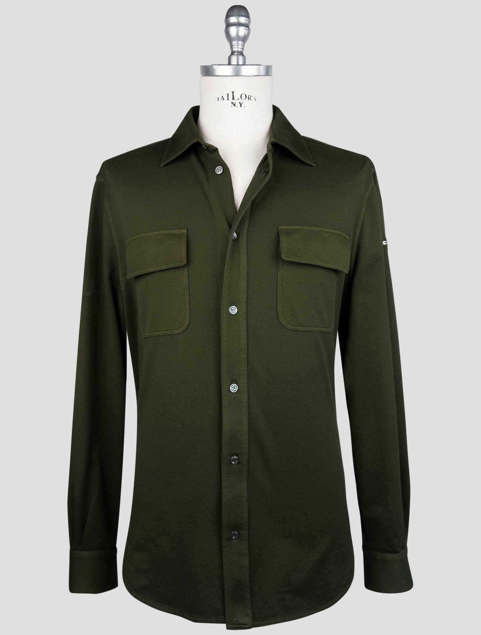 Kiton Green Cotton Ea Shirt