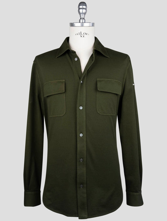 Kiton Green Cotton Ea Shirt