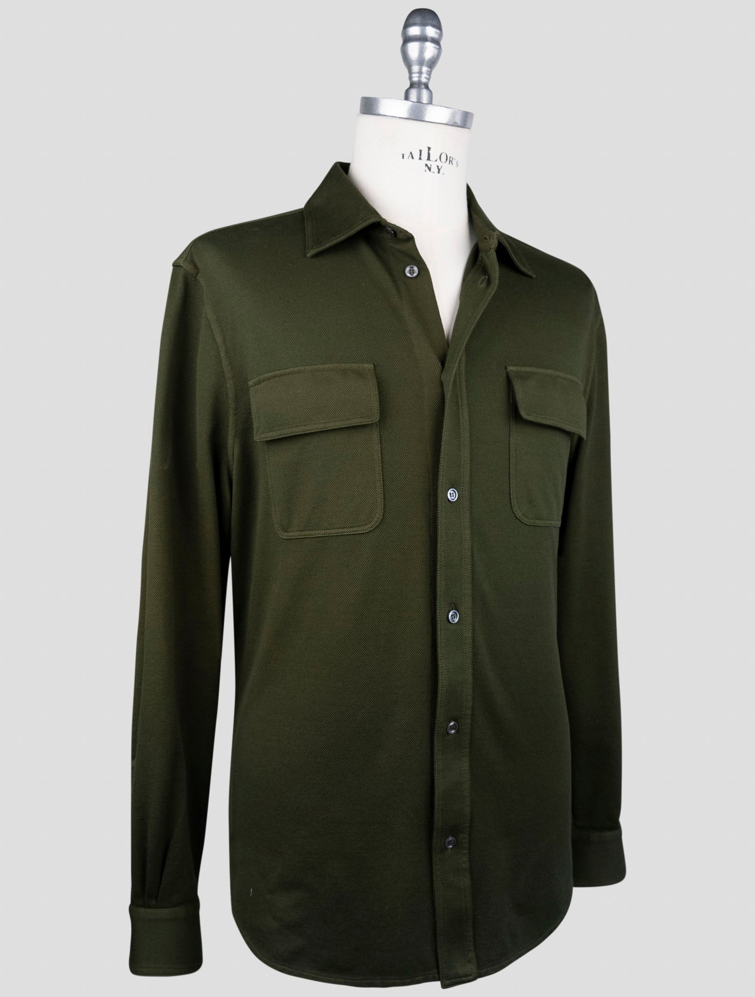 Kiton Green Cotton Ea Shirt