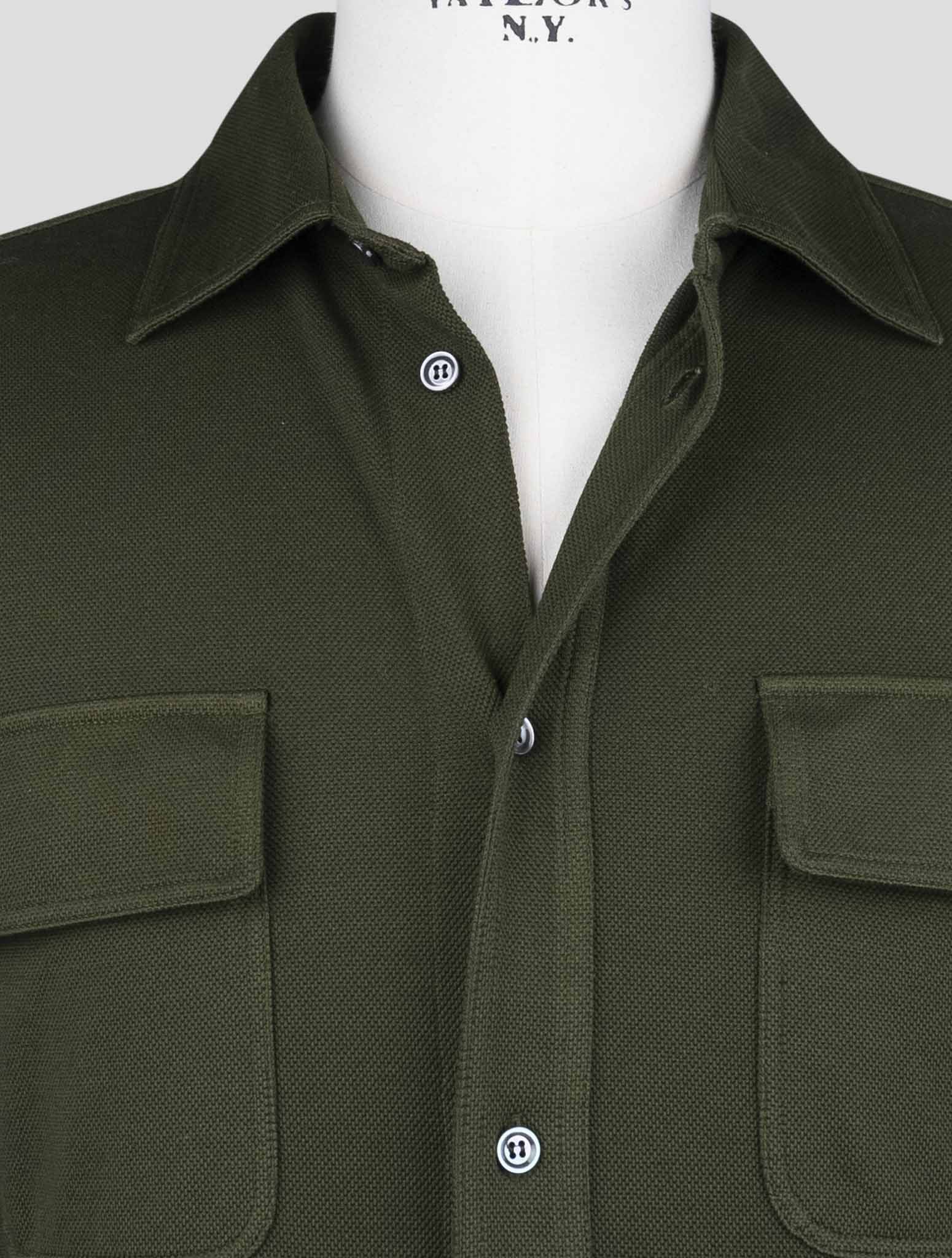 Kiton Green Cotton Ea Shirt