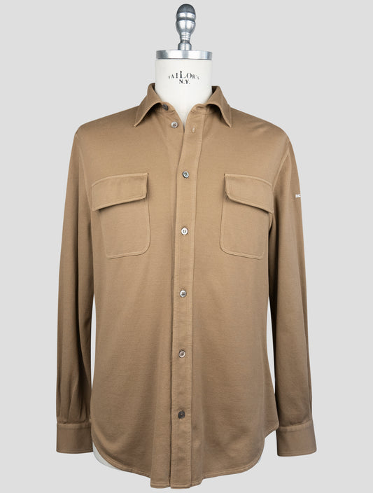 Kiton Brown Cotton Ea Shirt