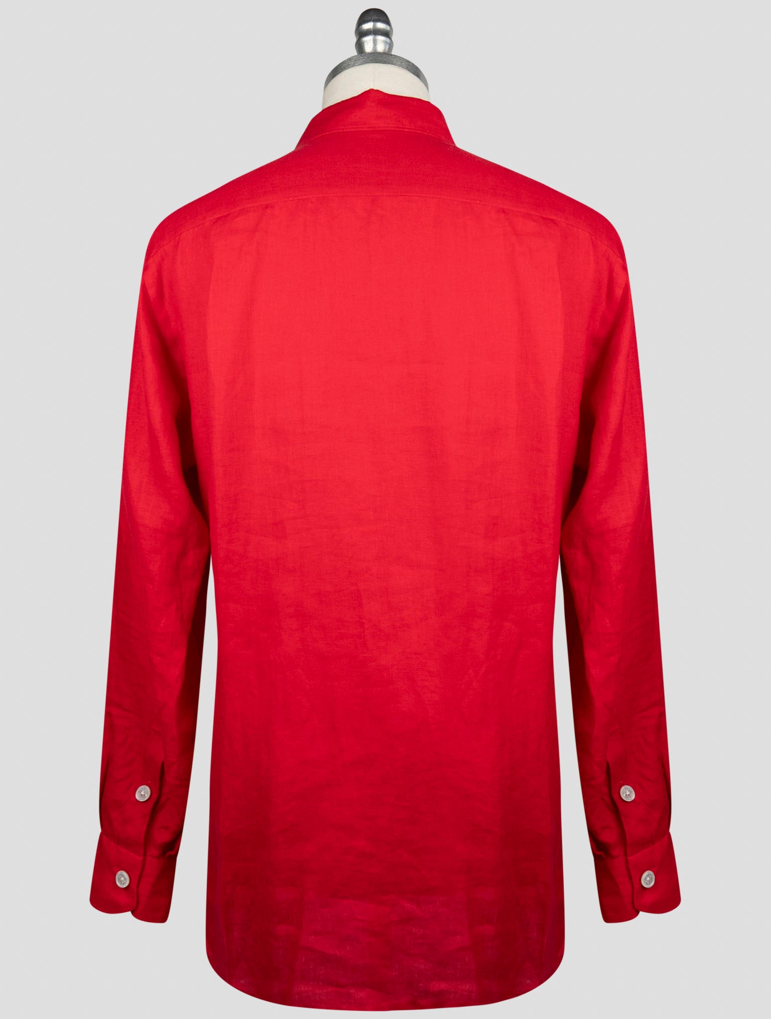 Kiton Red Linen Shirt
