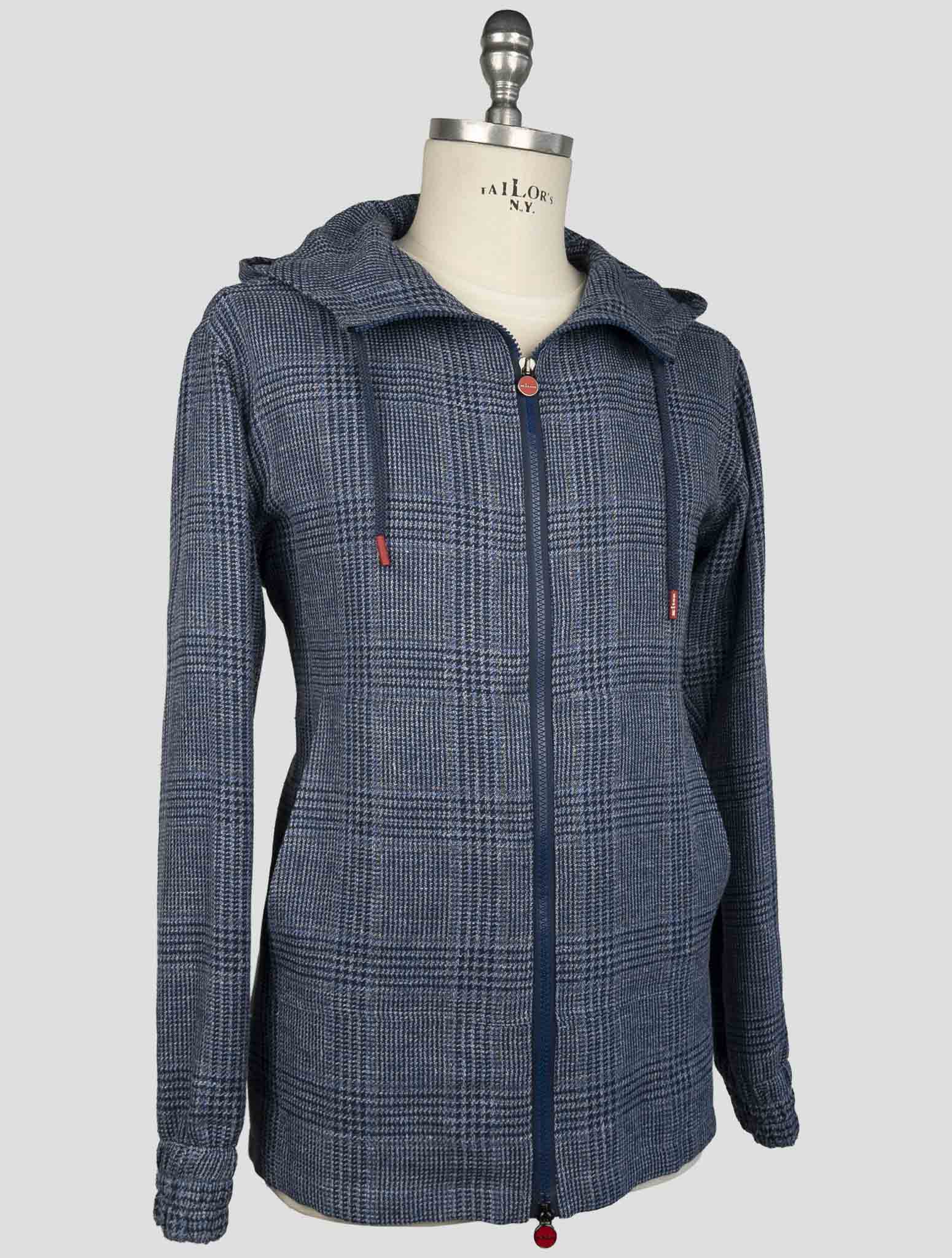 Kiton Blue Linen Silk Cotton Shirt Umbi