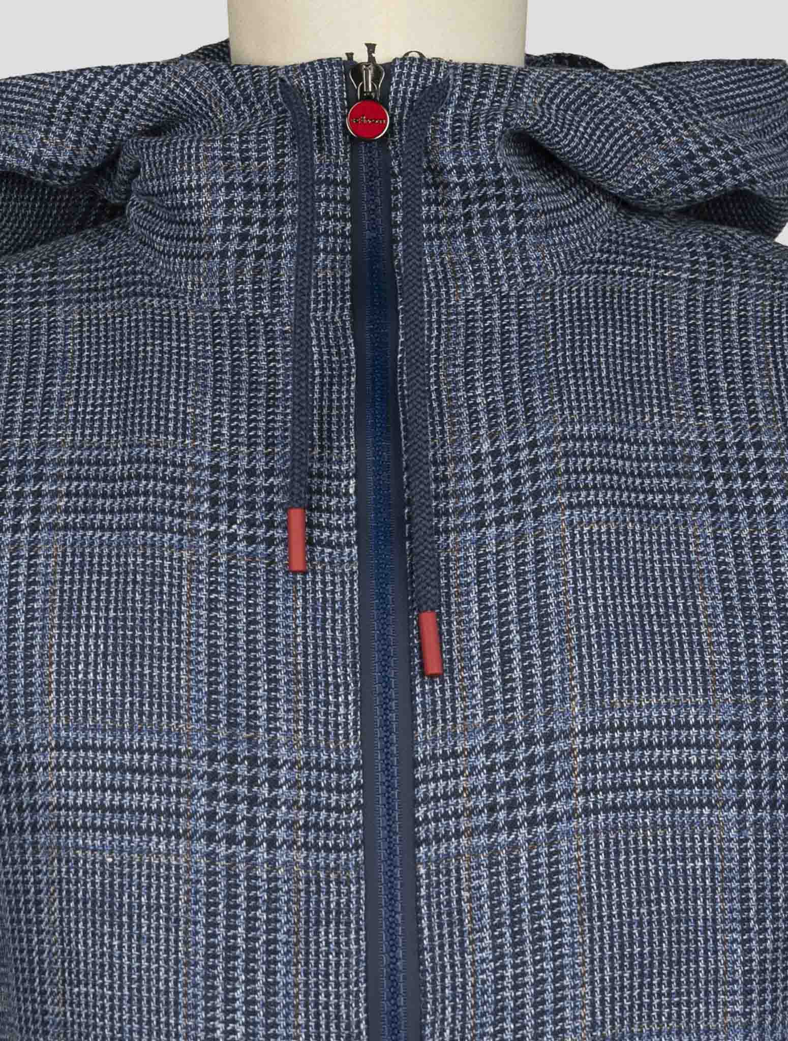 Kiton Blue Linen Silk Cotton Shirt Umbi