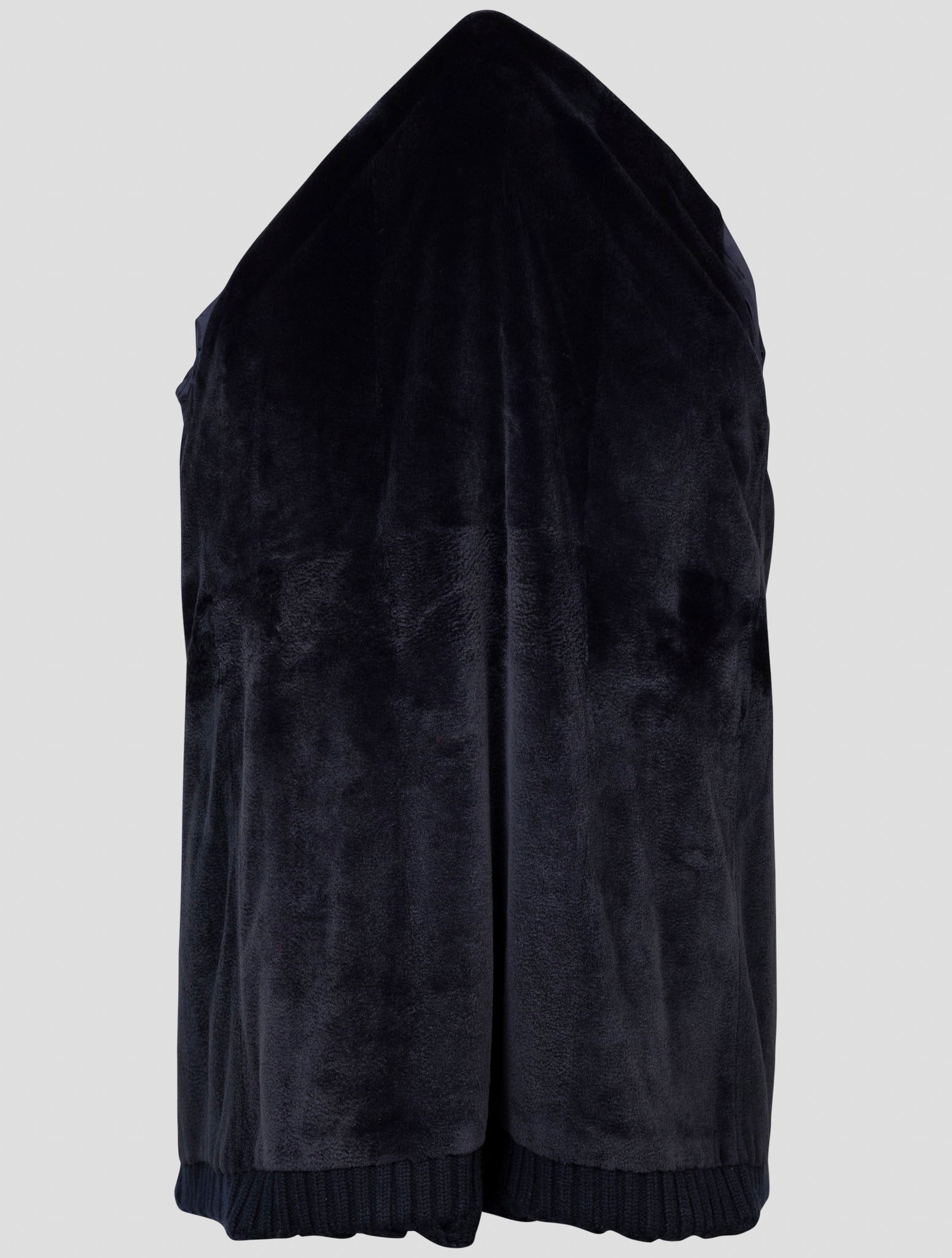 kiton Blue Cashmere Mink Fur Overcoat