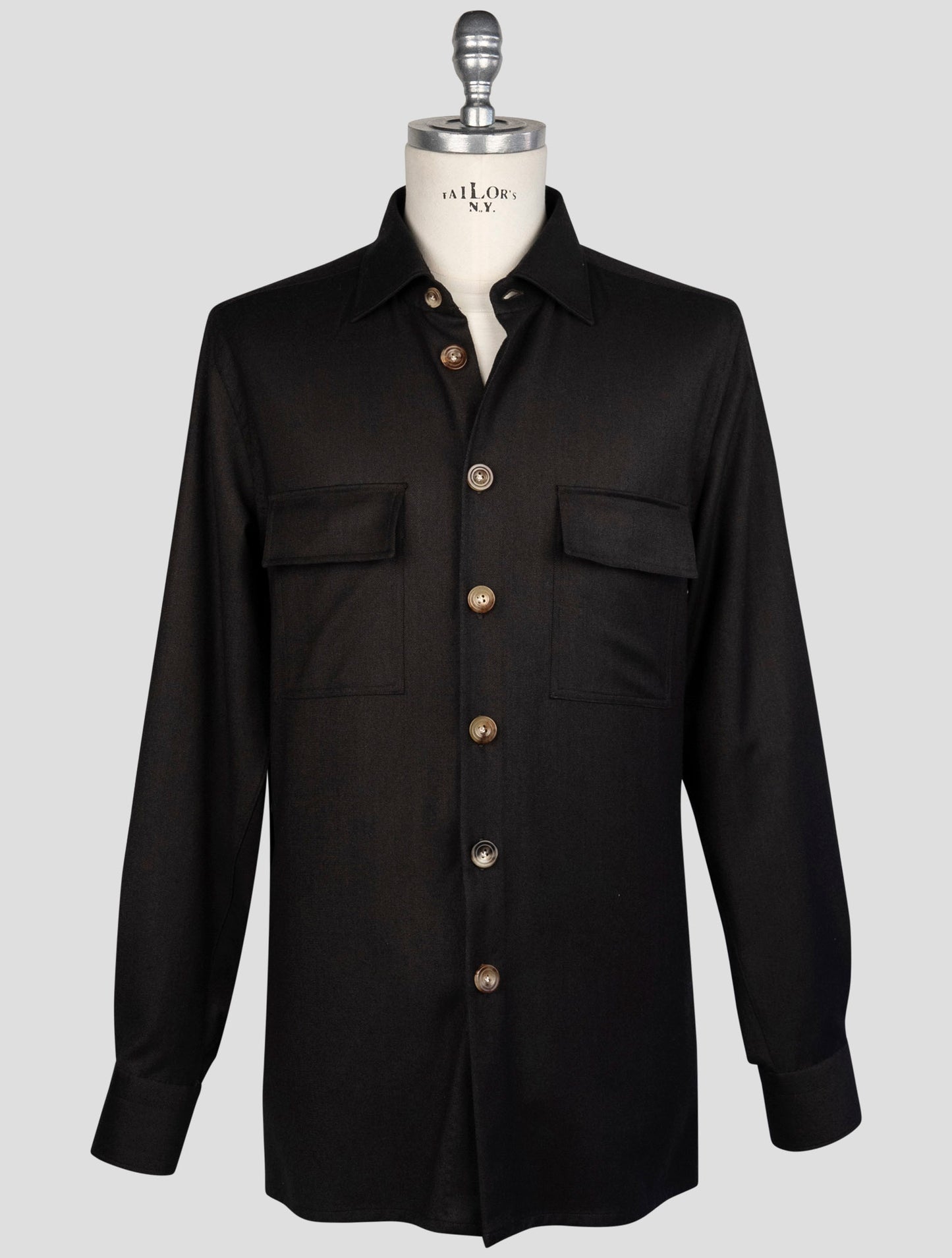 kiton Brown Wv Cashmere Pa Ea Shirt