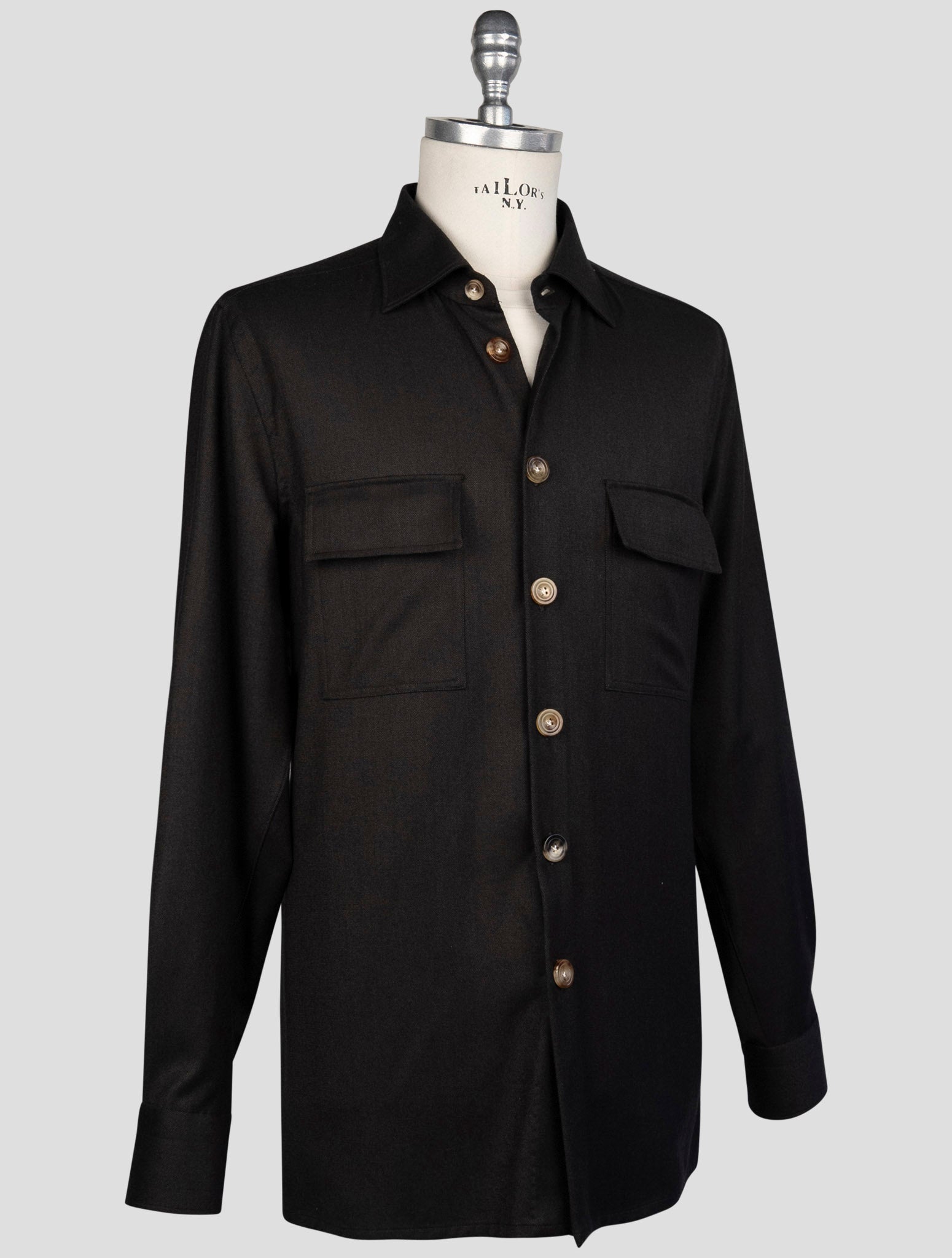 kiton Brown Wv Cashmere Pa Ea Shirt