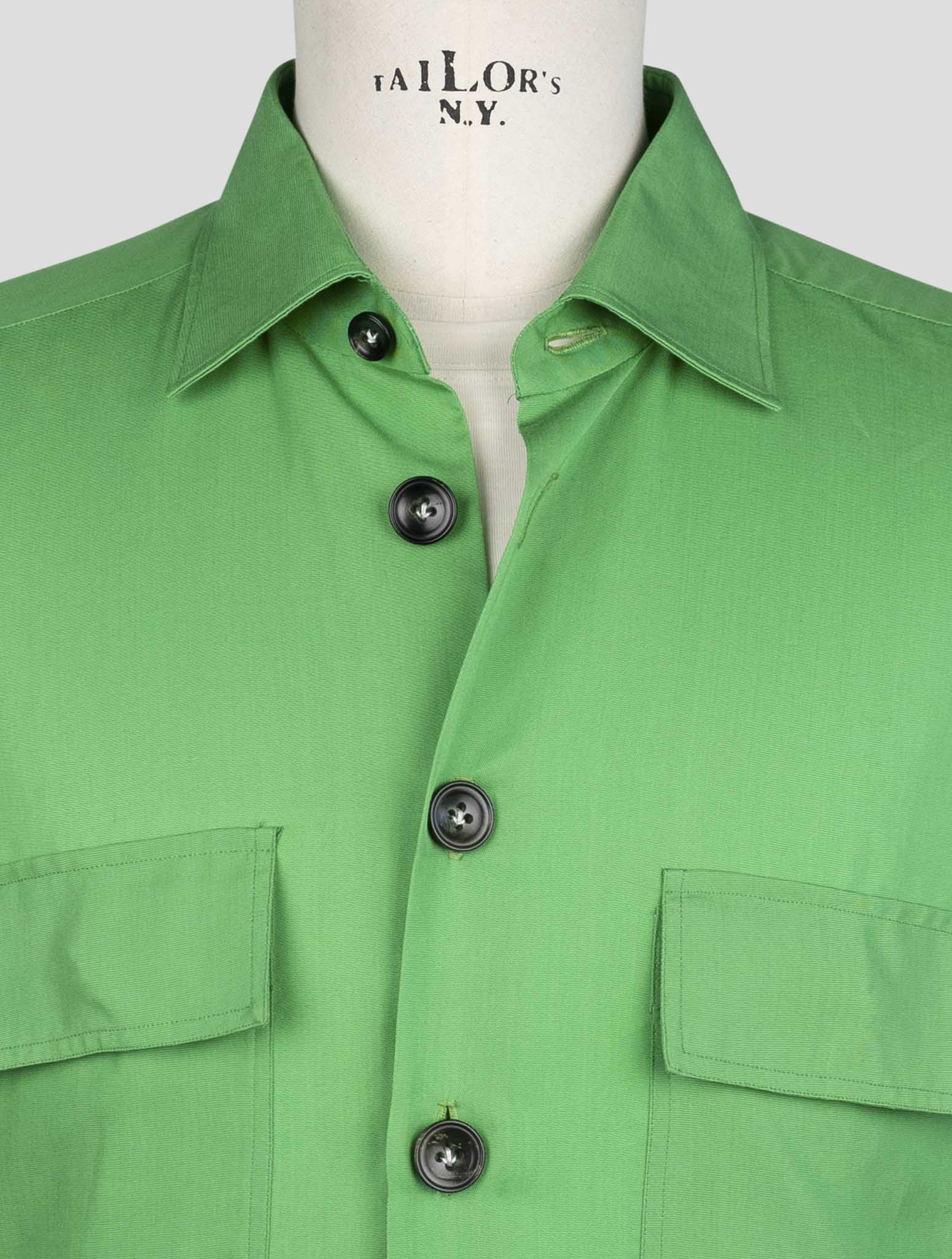 kiton Green Lyocell Viscose Silk  Shirt