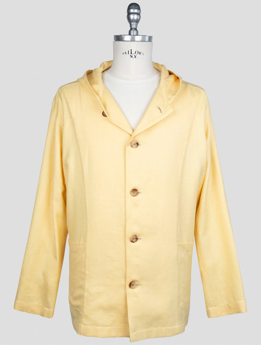 kiton Yellow Cashmere Silk Linen  Shirt Luca