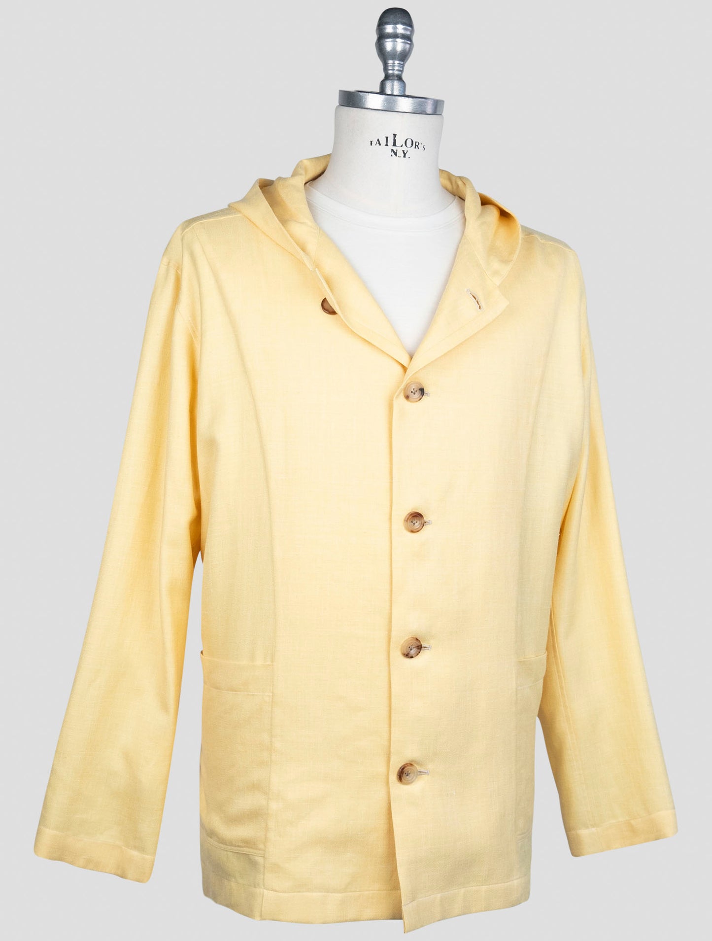 kiton Yellow Cashmere Silk Linen  Shirt Luca