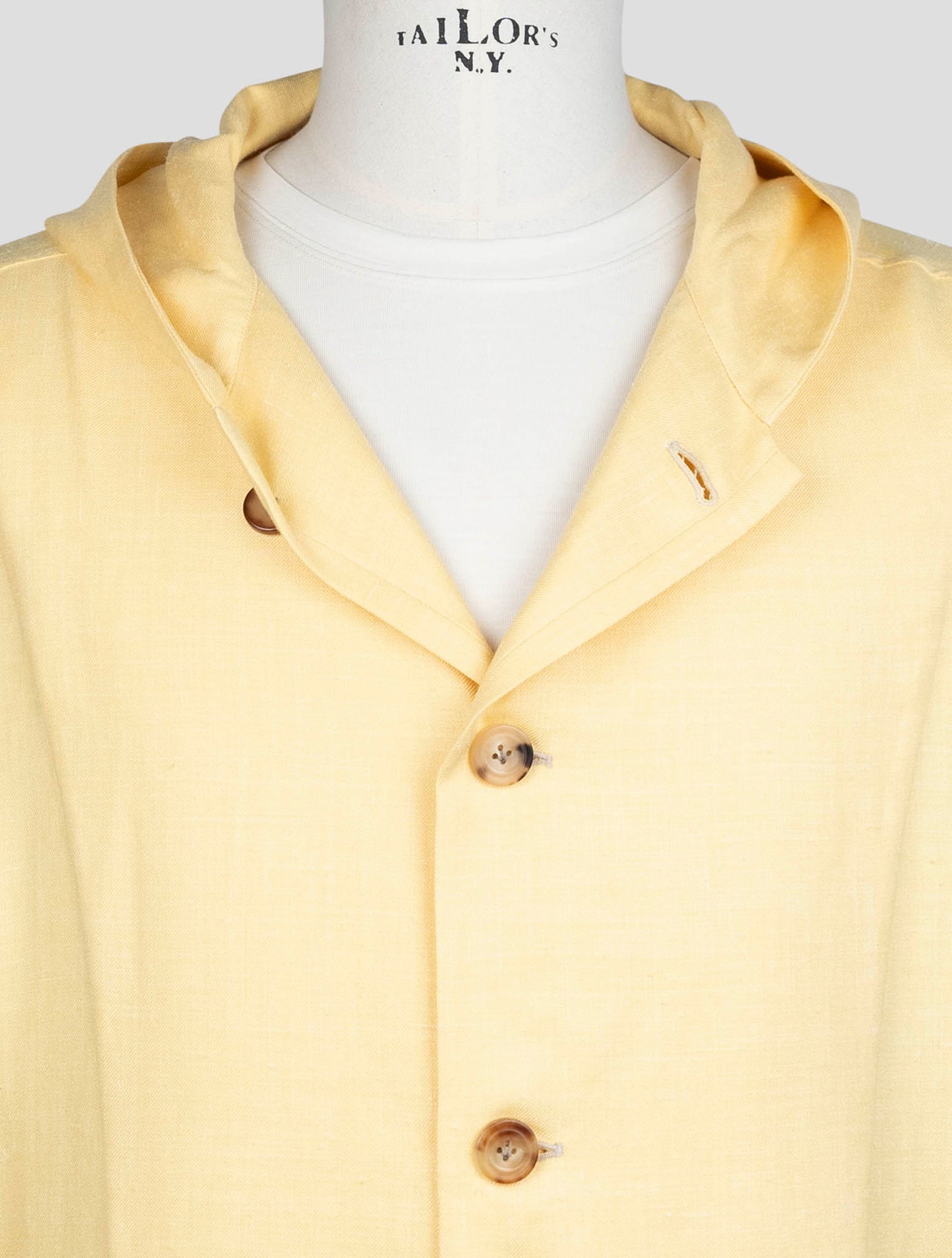 kiton Yellow Cashmere Silk Linen  Shirt Luca