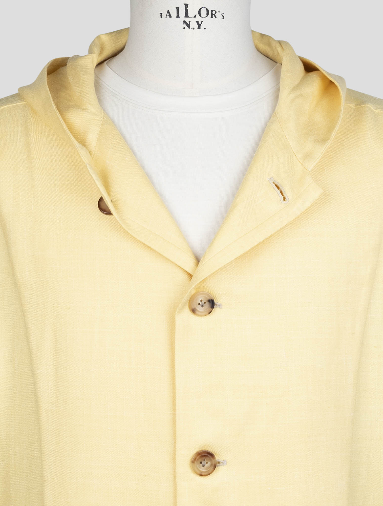 kiton Yellow Cashmere Silk Linen  Shirt Luca