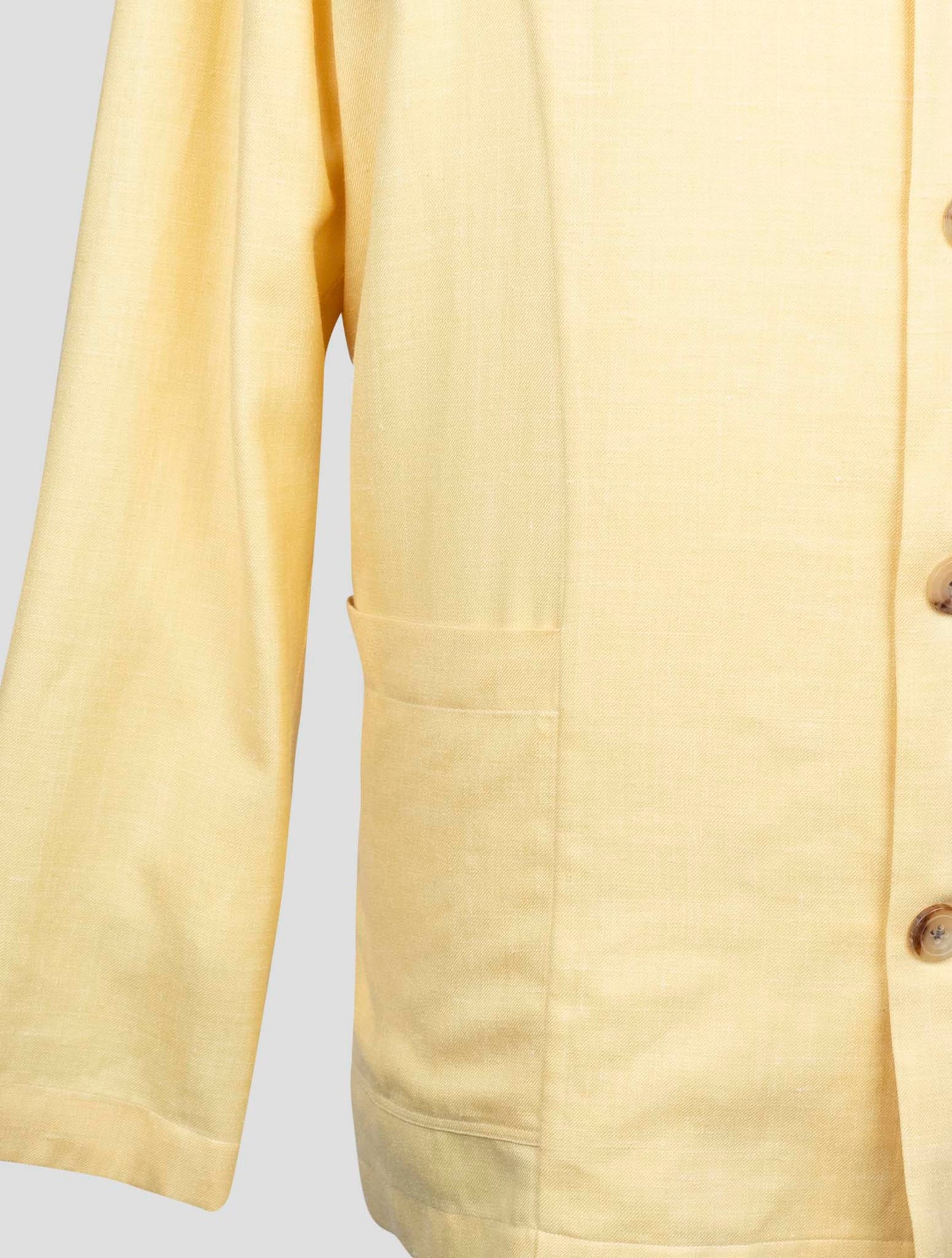 kiton Yellow Cashmere Silk Linen  Shirt Luca
